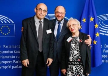 Leyla və Arif Yunuslar Avropa Parlamentinin prezidenti ilə görüşüb