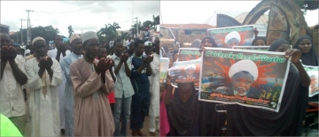 Nigeriyada Şeyx Zəkzakiyə azadlıq tələbi ilə etiraz aksiyası keçirilib-FOTO