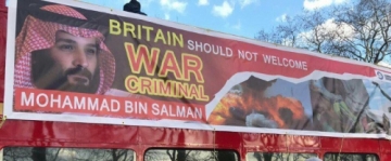 Londonda “Bin Salman hərbi cinayətkardır” plakatları yerləşdirilib -FOTO