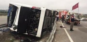 Türkiyədə avtobus aşdı - 35 yaralı