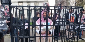 Londonda  Səudiyyə rejimi ilə silah alqı-satqısına qarşı etiraz aksiyası keçirilib – FOTO 