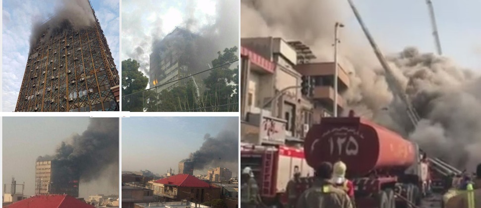 Tehranda 17 mərtəbli ticarət mərkəzi yanğından sonra çöküb, 30 nəfərin həlak olduğu ehtimal edilir - FOTO/VİDEO - YENİLƏNİB