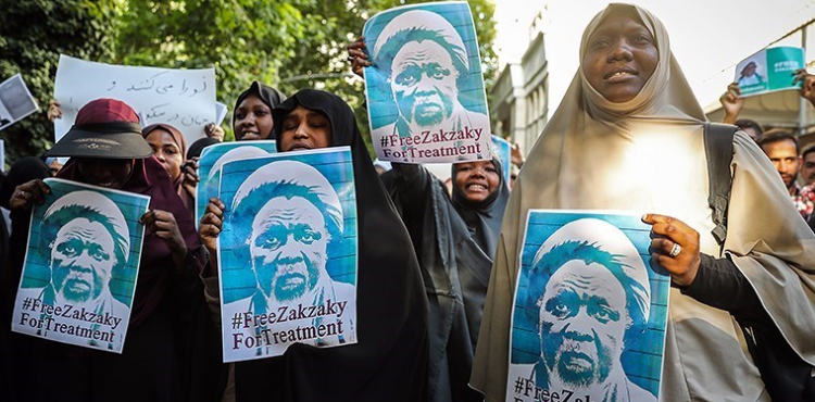 Nigeriya səfirliyi qarşında Şeyx Zəkzaknin azadlığı tələbi ilə etiraz aksiyası keçirilib  - FOTO 