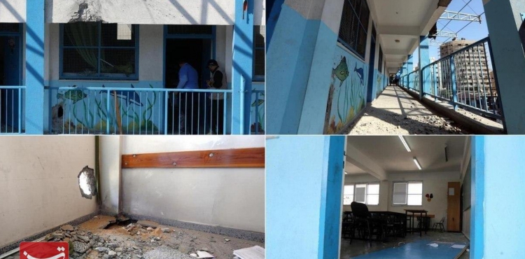 Sionist rejim Qəzzada məktəbi bombaladı