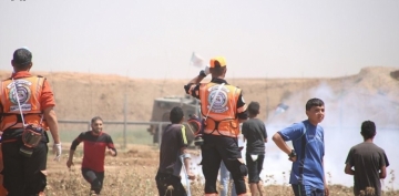 İsrail rejimi qüvvələri Qəzzadakı milyonluq aksiyada 65 fələstinlini yaralayıb (FOTO)