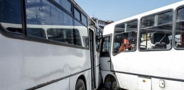 Sumqayıt yolunda iki avtobus toqquşdu: yaralananlar var  